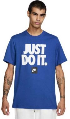 Nike NSW TEE FRAN JDI VERBIAGE Pánske tričko, modrá, veľkosť