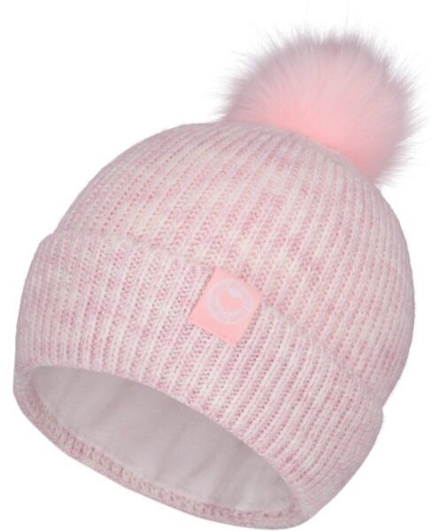 Lewro KLEASA Dievčenská pletená čiapka, ružová, veľkosť 8-11Y