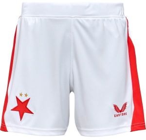 CASTORE SLAVIA PRAGUE HOME SHORT JR Detské futbalové šortky, biela, veľkosť