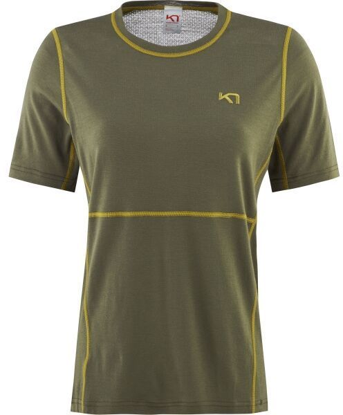 KARI TRAA LAM LOOSE TEE Dámske tričko, khaki, veľkosť