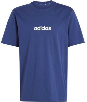 adidas ESSENTIALS LINEAR SINGLE JERSEY Pánske tričko, tmavo modrá, veľkosť