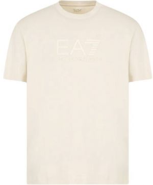 EA7 T-SHIRT Pánske tričko, béžová, veľkosť