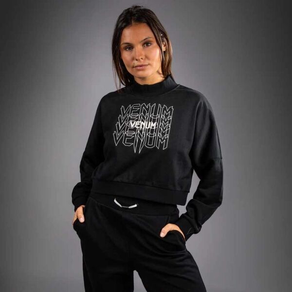 Venum PULSE CROPPED SWEATSHIRT Dámska mikina, čierna, veľkosť