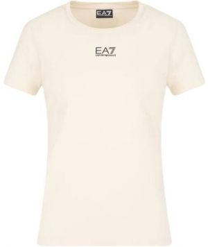 EA7 T-SHIRT Dámske tričko, béžová, veľkosť