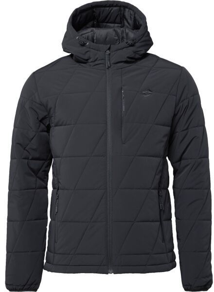 Lotto HAMPUS Pánska ľahká prešívaná bunda s kapucňou, čierna, veľkosť XXL