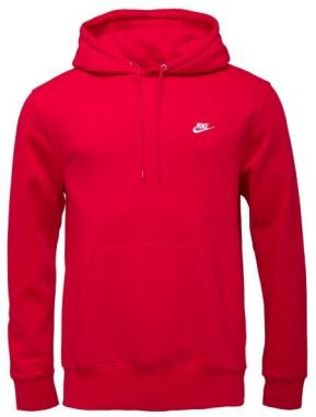 Nike CLUB FLEECE PULLOVER HOODIE Pánska mikina, červená, veľkosť