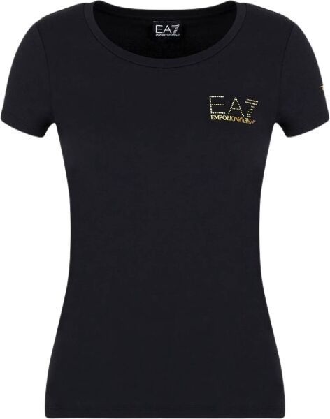 EA7 T-SHIRT Dámske tričko, čierna, veľkosť