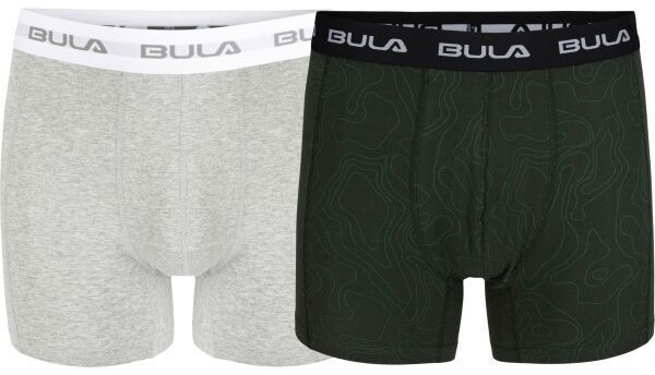 Bula 2 PK BOXER Pánske bavlnené boxerky, tmavo sivá, veľkosť