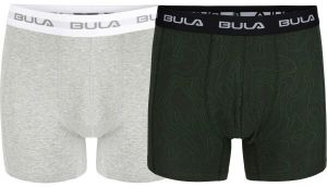 Bula 2 PK BOXER Pánske bavlnené boxerky, tmavo sivá, veľkosť