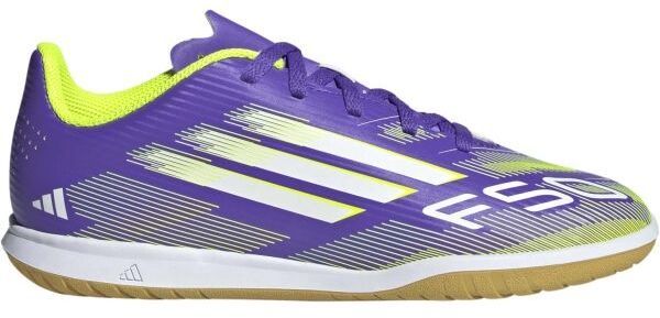 adidas F50 CLUB IN J Detská halová obuv, fialová, veľkosť