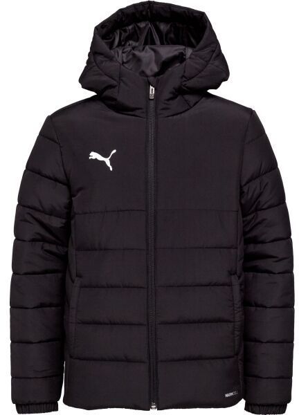 Puma TEAMADDITIONS HOODED PADDED JACKET JR Detská bunda, čierna, veľkosť