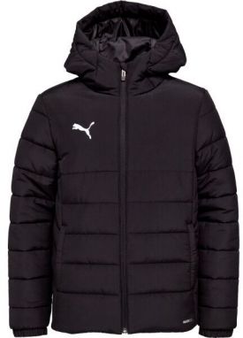 Puma TEAMADDITIONS HOODED PADDED JACKET JR Detská bunda, čierna, veľkosť