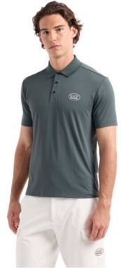 EA7 DYNAMIC ATHLETE GOLF Pánska polokošeľa, tmavo sivá, veľkosť XXXL