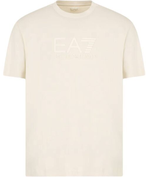 EA7 T-SHIRT Pánske tričko, béžová, veľkosť
