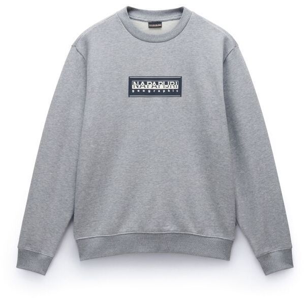 Napapijri B-BOX LOGO Pánska mikina, sivá, veľkosť XXXL