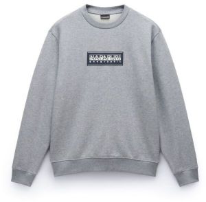 Napapijri B-BOX LOGO Pánska mikina, sivá, veľkosť XXXL