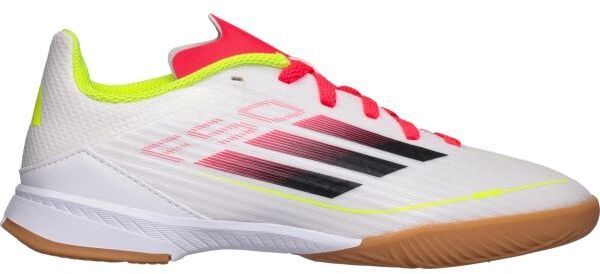 adidas F50 LEAGUE IN J Detská halová obuv, biela, veľkosť 36 2/3