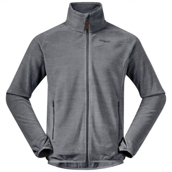 Bergans HAREID FLEECE Pánska flísová mikina, sivá, veľkosť