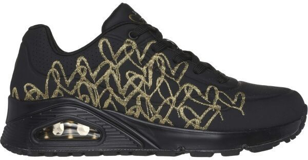 Skechers UNO - GOLDEN HEART Dámska obuv na voľný čas, čierna, veľkosť