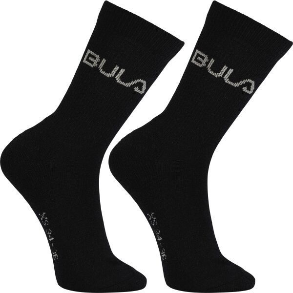 Bula JR 2PK WOOL Detské ponožky, čierna, veľkosť