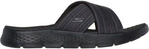 Skechers GO WALK FLEX - IMPRESSED Dámske šľapky, čierna, veľkosť