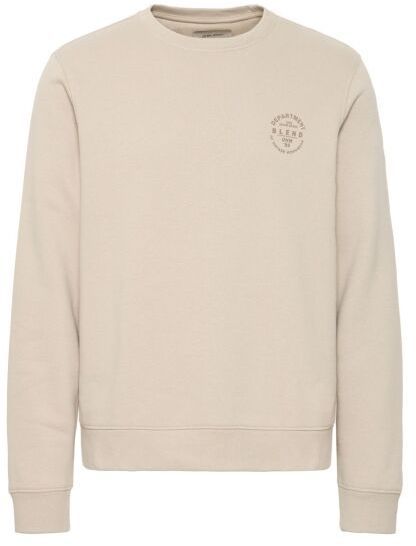 BLEND BHIBAI SWEATSHIRT Pánska mikina cez hlavu, béžová, veľkosť