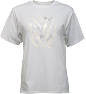 Puma GRAPHIC RELAXED LEAF TEE Dámske tričko, biela, veľkosť