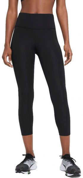 Nike DF FAST CROP W Dámske bežecké legíny, čierna, veľkosť