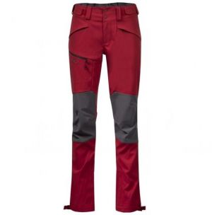Bergans FJORDA TREKKING HYBRID W PANTS Dámske softshellové nohavice, červená, veľkosť