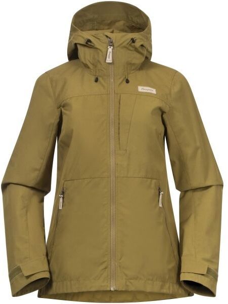 Bergans NORDMARKA LEAF LIGHT WIND JACKET WOMEN Vetroodolná bunda, khaki, veľkosť