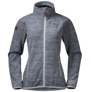 Bergans HAREID Fflís W JACKET Flísová mikina, sivá, veľkosť
