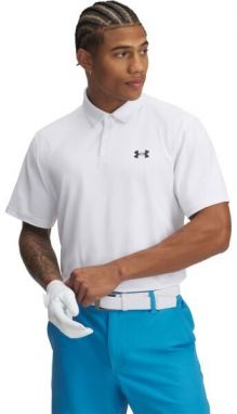 Under Armour UA T2G POLO LB BLK Pánske polo, biela, veľkosť M
