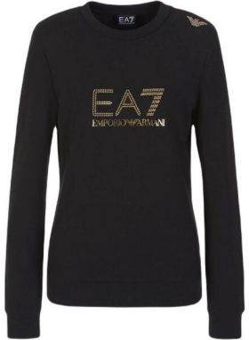 EA7 SWEATSHIRT Dámska mikina, čierna, veľkosť