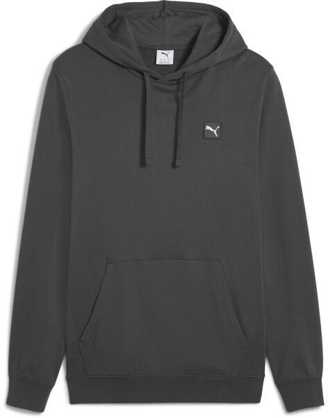 Puma ESSENTIALS ELEVATED HOODIE FL Pánska mikina, tmavo sivá, veľkosť