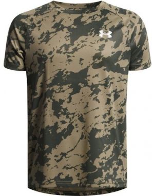 Under Armour TECH 2.0 Chlapčenské športové tričko, khaki, veľkosť S
