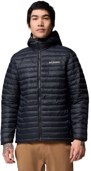 Columbia POWDER PASS HOODED JACKET Pánska outdoorová bunda, čierna, veľkosť