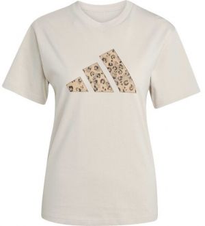 adidas ANIMAL TEE W Dámske tričko, béžová, veľkosť