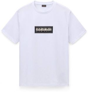 Napapijri S-BOX LOGO Pánske tričko, biela, veľkosť