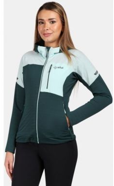 KILPI MEMPHIS Dámska funkčná mikina s kapucňou, tmavo zelená, veľkosť