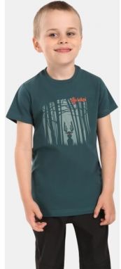 KILPI SALO Chlapčenské bavlnené tričko, tmavo zelená, veľkosť