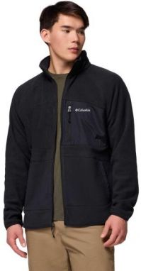 Columbia FAST TREK OVERLAY FULL ZIP Pánska flísová mikina, čierna, veľkosť