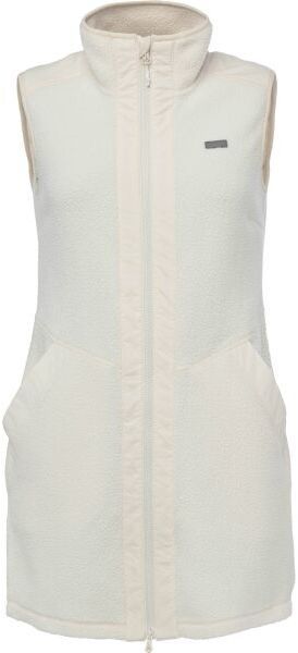 Willard DAJADA Dlhá dámska flísová vesta, biela, veľkosť XXL