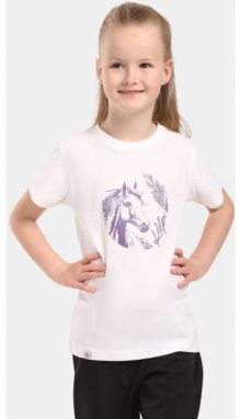 KILPI MALGA Dievčenské bavlnené tričko, biela, veľkosť