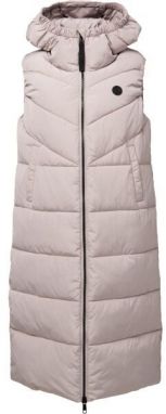 LOAP TANJA Dámska dlhá vesta, sivá, veľkosť