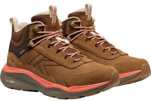 Keen LEIKI LEATHER MID WP Dámska treková obuv, hnedá, veľkosť 38