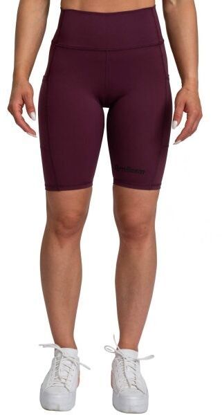 GymBeam BIKER Dámske šortky, vínová, veľkosť
