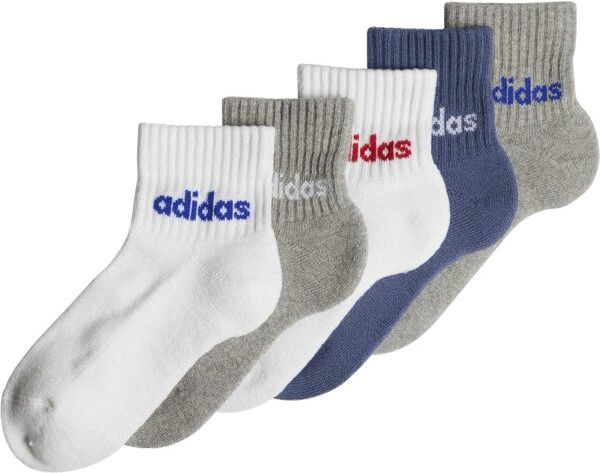 adidas LINEAR ANKLE KIDS Detské členkové ponožky, biela, veľkosť M