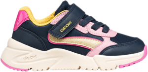 Geox J LOFTUS Dievčenská vychádzková obuv, tmavo modrá, veľkosť