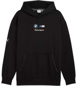 Puma BMW M MOTORSPORT ESSENTIALS+ HOODIE FLEECE Pánska mikina, čierna, veľkosť