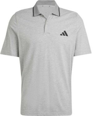 adidas ESSENTIALS PIQUÉ SMALL LOGO Pánske tričko, sivá, veľkosť